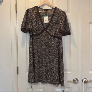 Nobody’s Child Women’s Kharian Mini Dress Reece Vintage Brown Size 12
